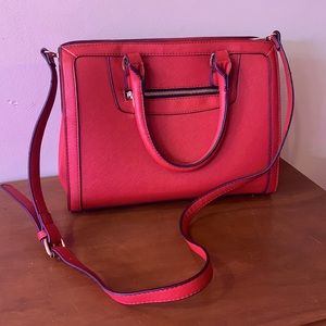 Red Faux Leather Purse
